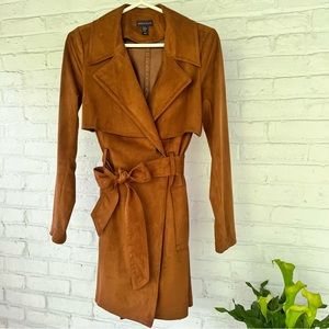 AMARYLLIS Faux Suede Trench